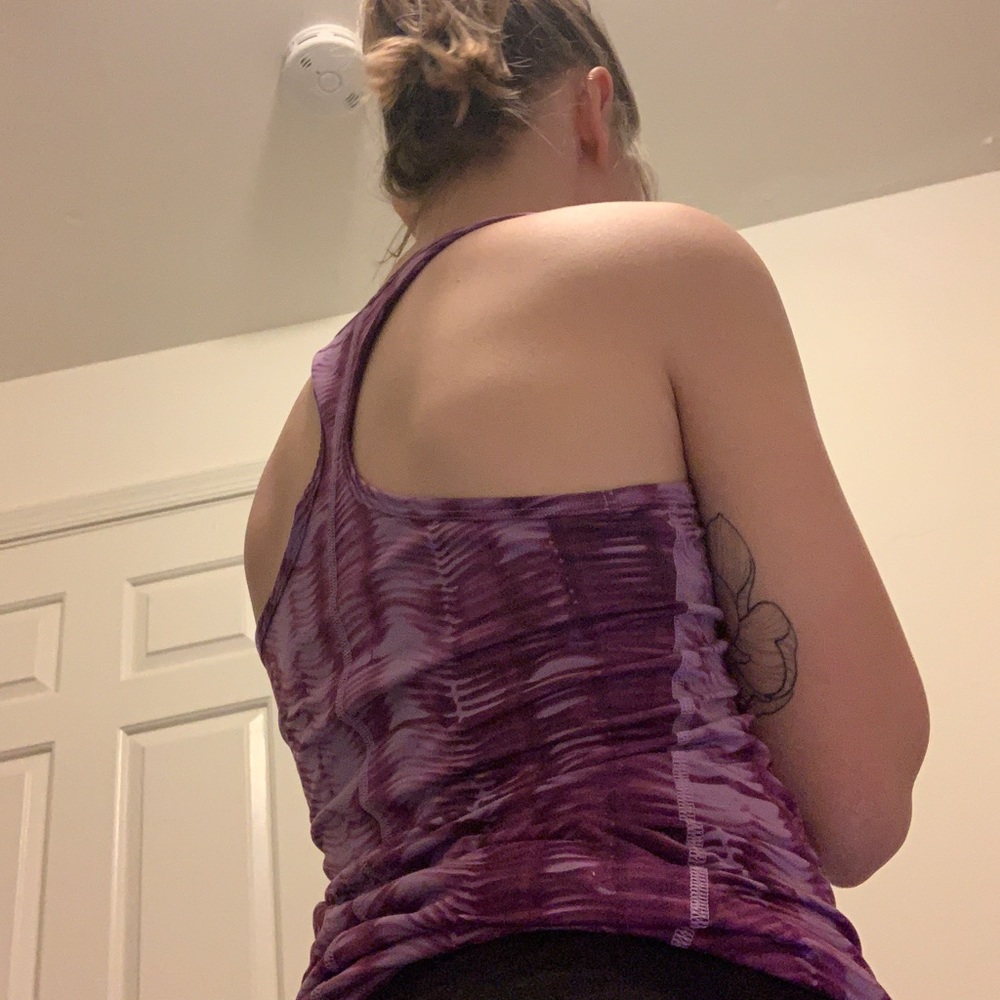Champion purple striped racer back tank top
